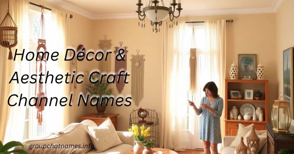 Home Décor & Aesthetic Craft Channel Names