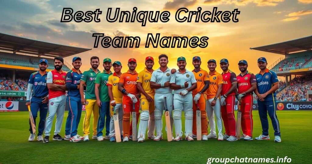 Best Unique Cricket Team Names