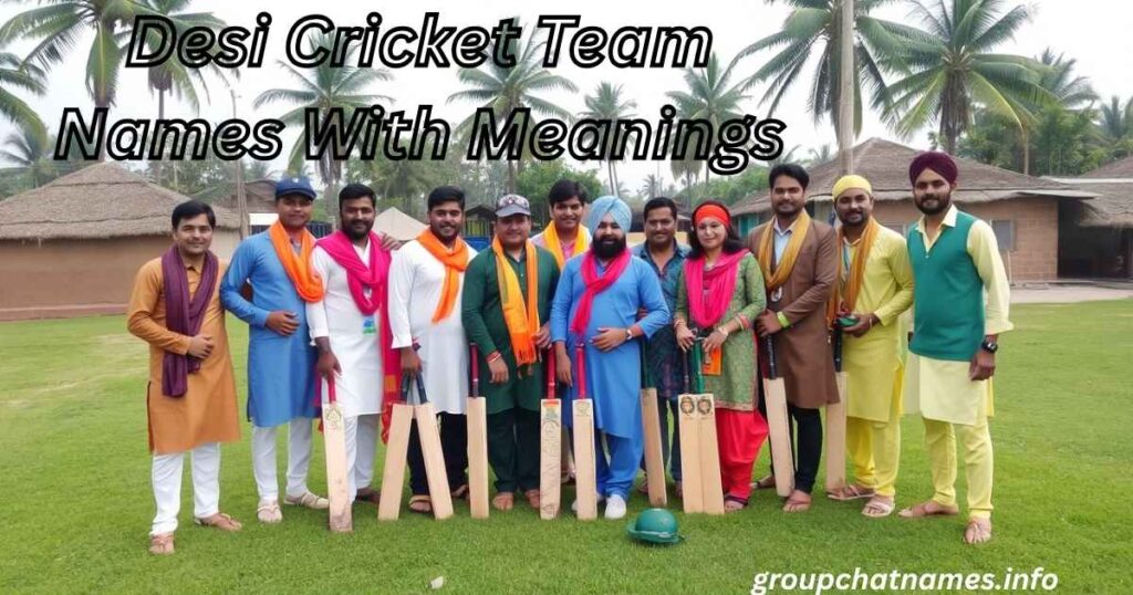 Desi Cricket Team Names With Meanings