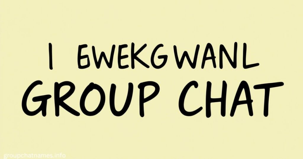 Overly Awkward Group Chat Names