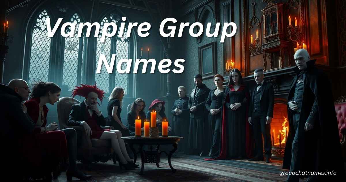 Vampire Group Names