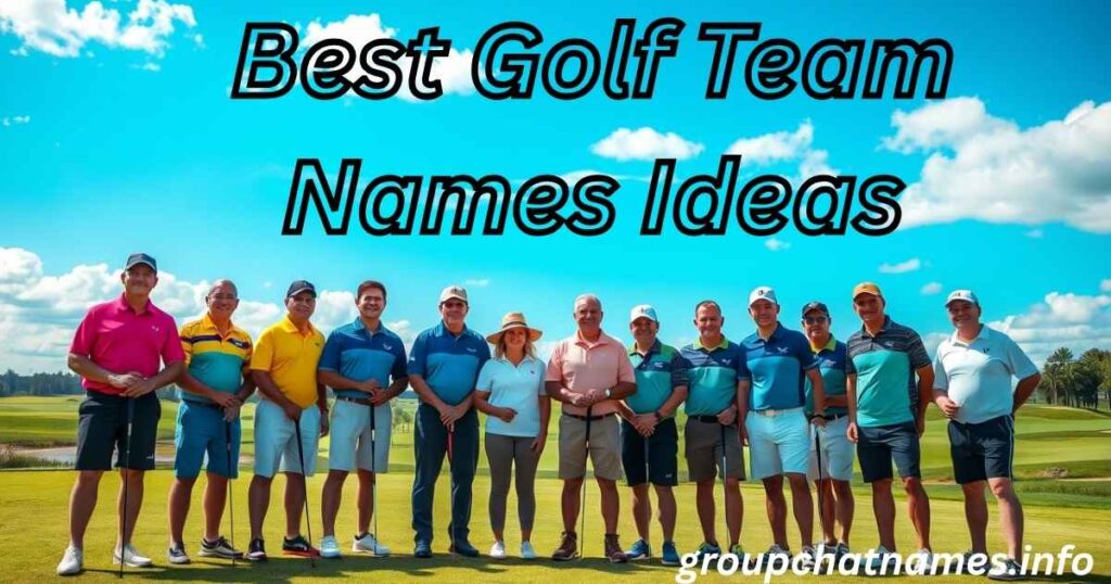 Best Golf Team Names Ideas