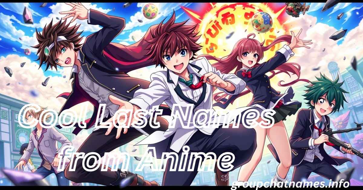 Cool Last Names from Anime