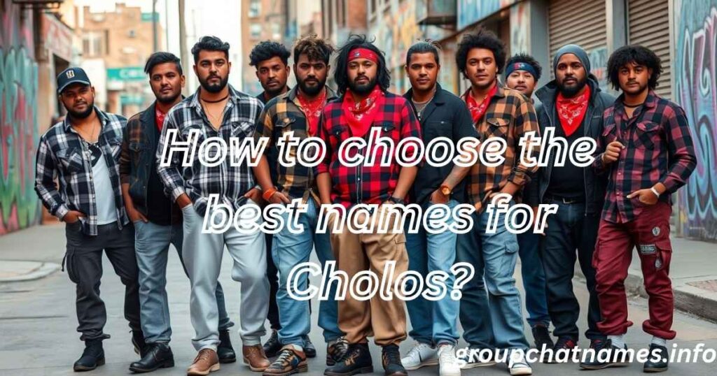 How to choose the best names for Cholos?