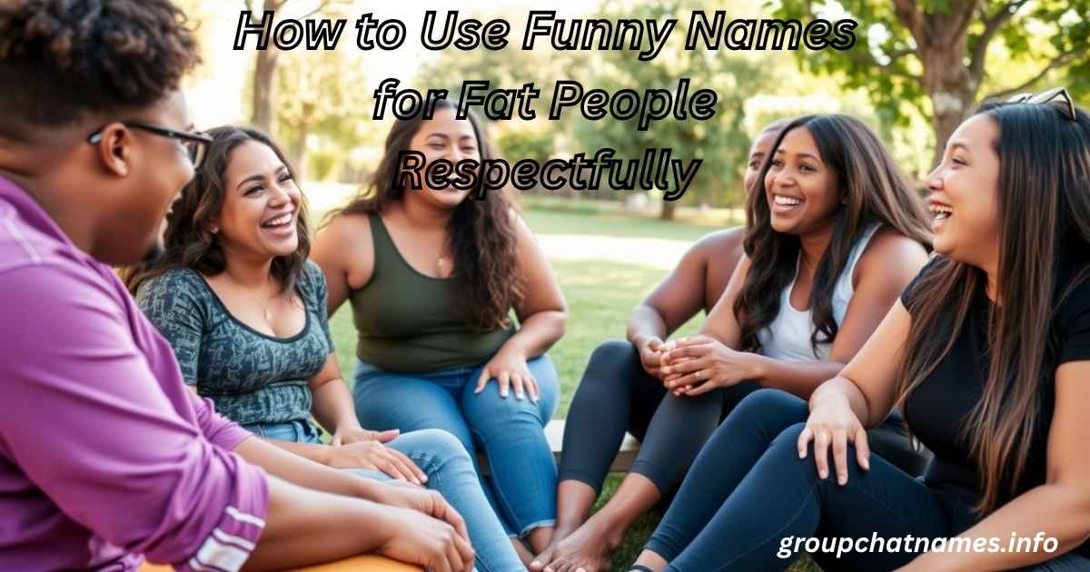 How to Use Funny Names for Fat People Respectfully