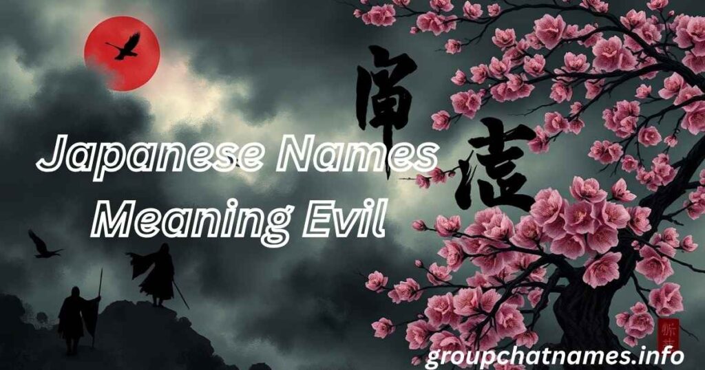 Japanese Names Meaning Evil