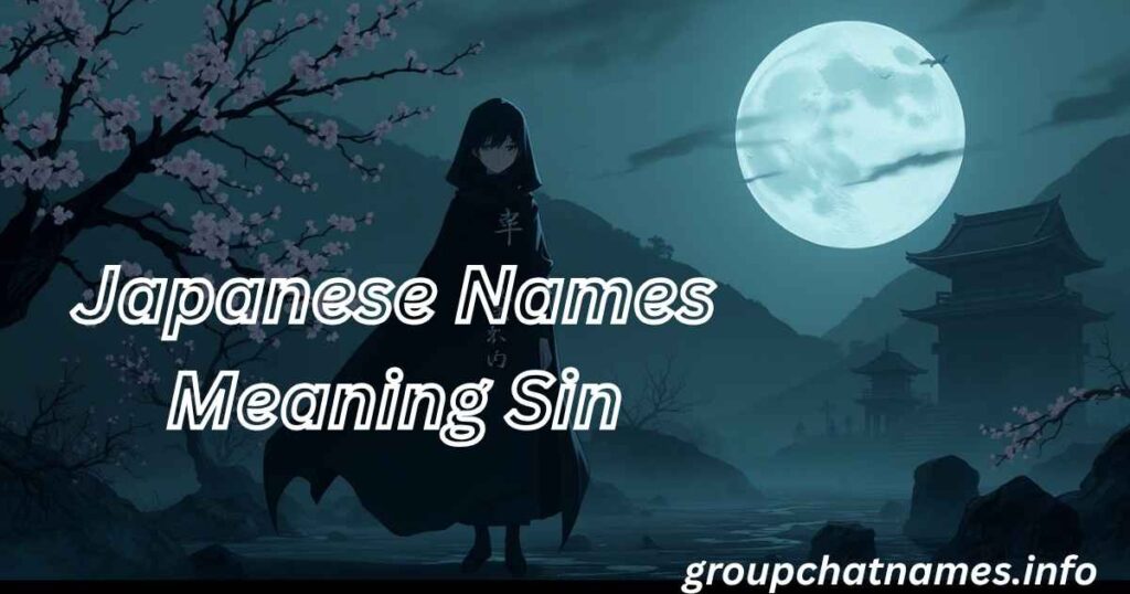 Japanese Names Meaning Sin