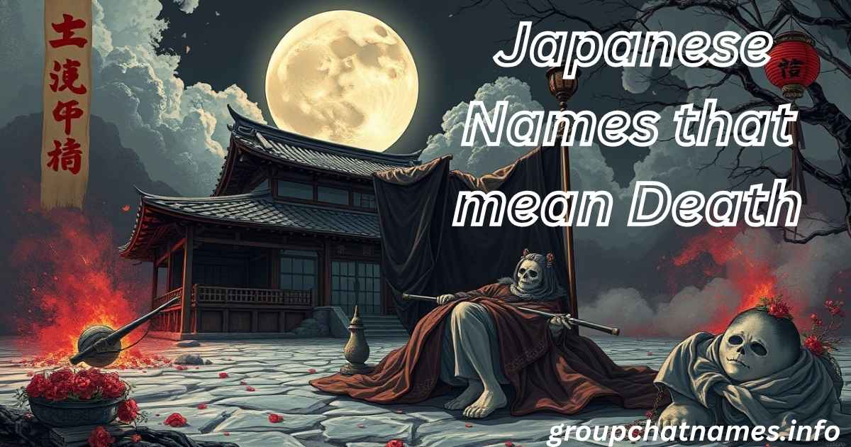 Best Japanese Names that mean Death