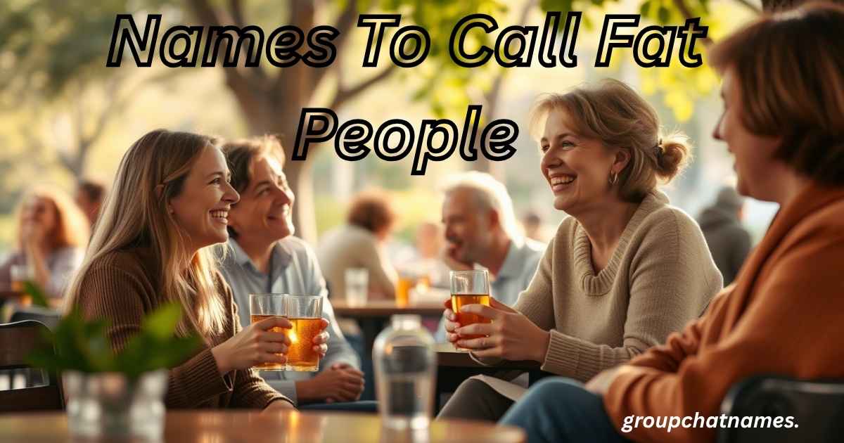 Names To Call Fat People