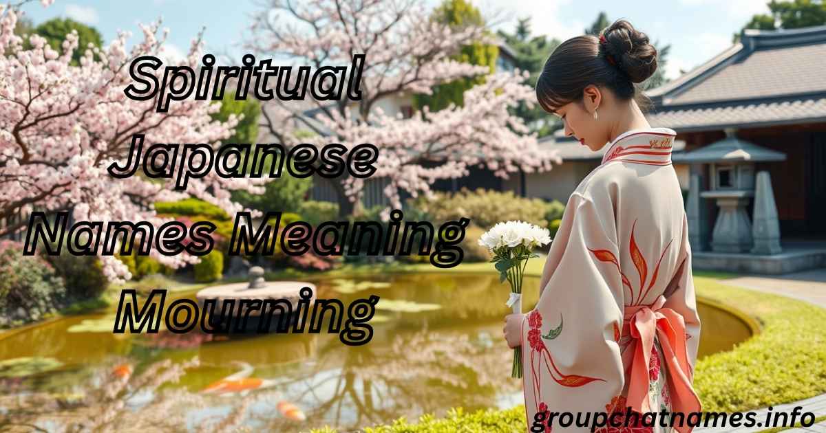 Spiritual Japanese Names Meaning Mourning